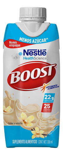Suplemento Alimenticio Boost Menos AzĂșcar Sabor Vainilla 330ml