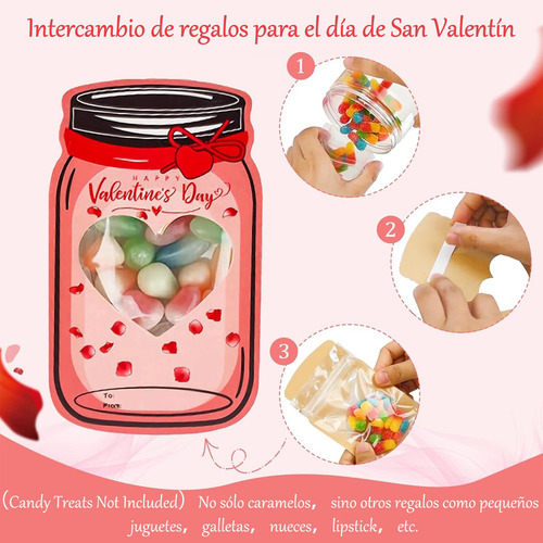 48 Tarjetas Botella Amor San Valentín Con Accesorios