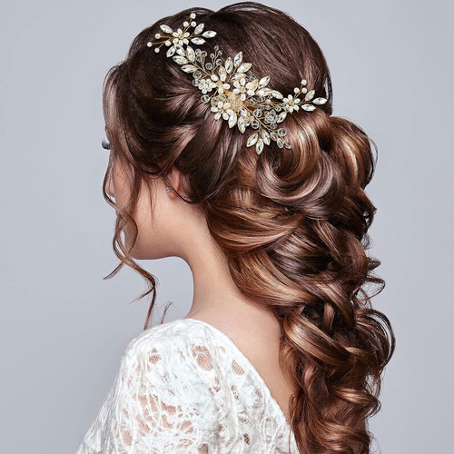 Tocado De Novia Peinetas Para El Cabello Accesorios Novia