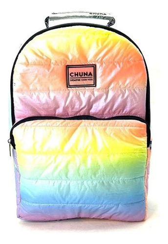 Mochila Matera Venecia Bolso Matero Chuna Negro Arcoiris