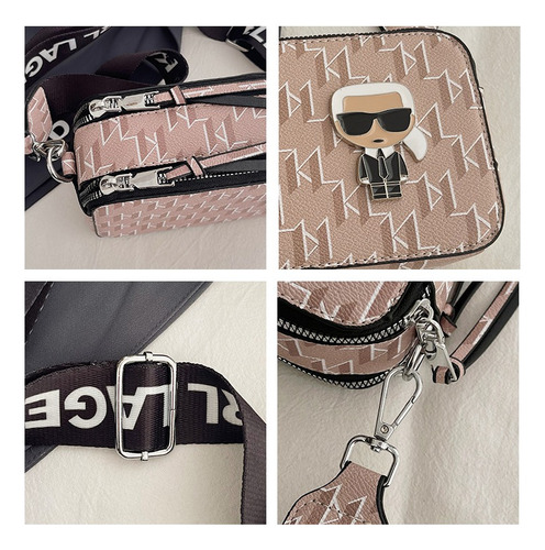 Bolso Bandolera De Piel Karl Lagerfeld Dos Paquetes