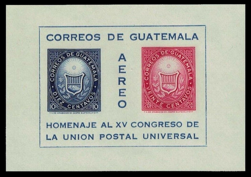 Unión Postal Universal - Guatemala 1951 - Block Mint