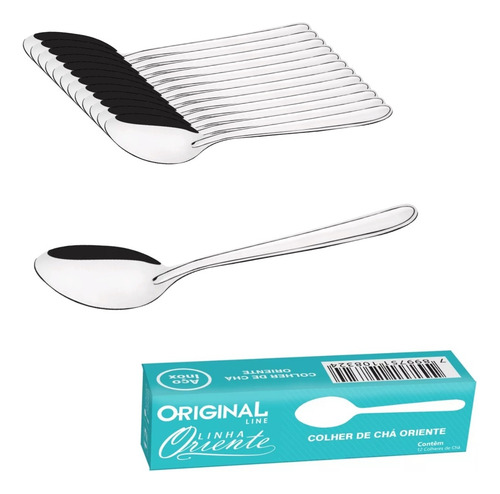 Kit 48 Colher de Cha Aço Inox Basic Buffet Restaurante AGourmet A Casa Dos Chefes