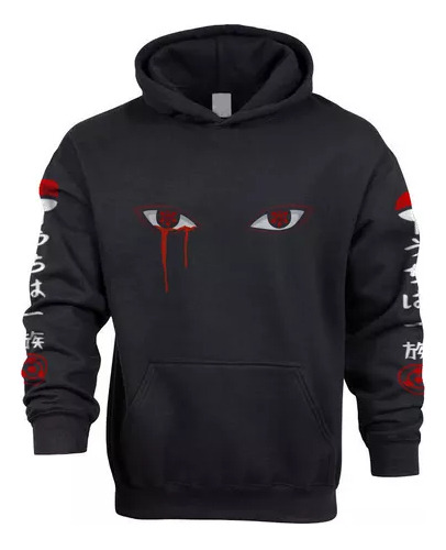 Buzo Canguro Sasuke Uchiha Mangeky Sharingan N01 A1 Unisex