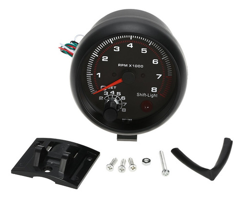 Tacômetro Universal Para Medir Rpm Motor De Carro Preto 3,75