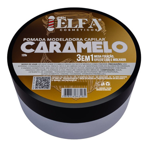 Imagem 2 de 10 de Pomada Modeladora Elfa For Man Oferta 20 Unidades Atacado