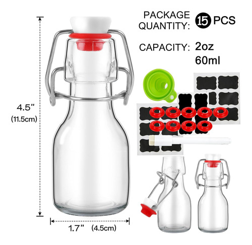 Versainsect Swing Top Glass Bottles,flip Top Mini Beer ...