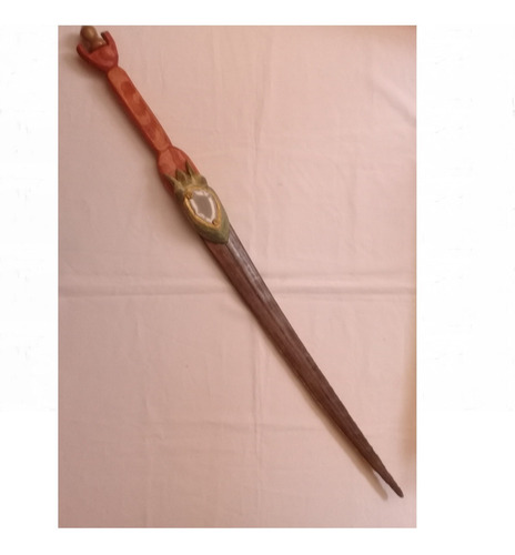 Espada Fantasia Con Mango Tallado Y Piedra Engarzada (agata)