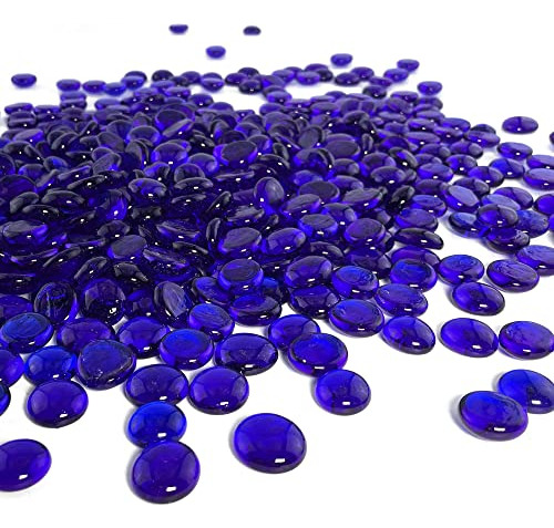 Perlas De Vidrio Gemstone Beads De 5 Lb Color Azul Coba...