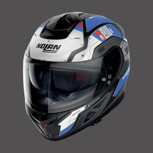 Casco Nolan N80-8 Starscream N-com Color Azul Tamaño del casco M