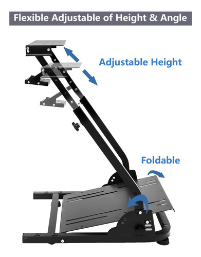 Cxrcy Racing Wheel Stand Compatible With Logitech G920 G29 G27 G25 Gaming Cockpit Height Adjustable Foldable Gaming Racing Simulator Wheel Stand ,wheel And Pedals Not Included