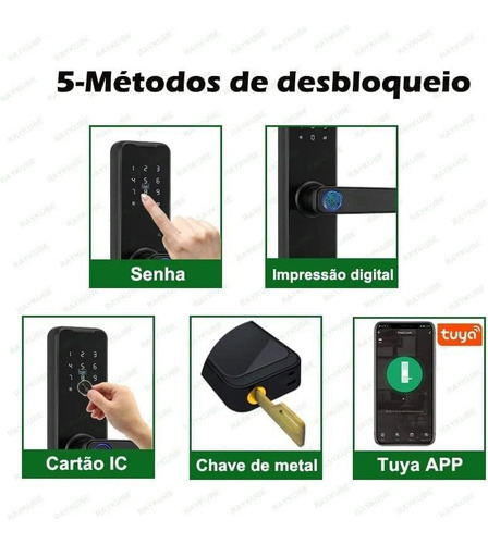 Fechadura Inteligente Biométrica Zigbee Digital Eletrônica