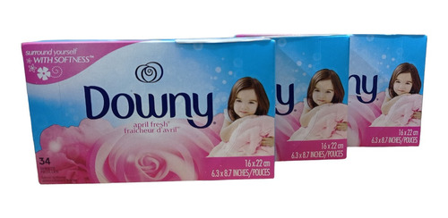 Pack X 3 Toallas Antiestatica Downy Secadora April Fresh 34u