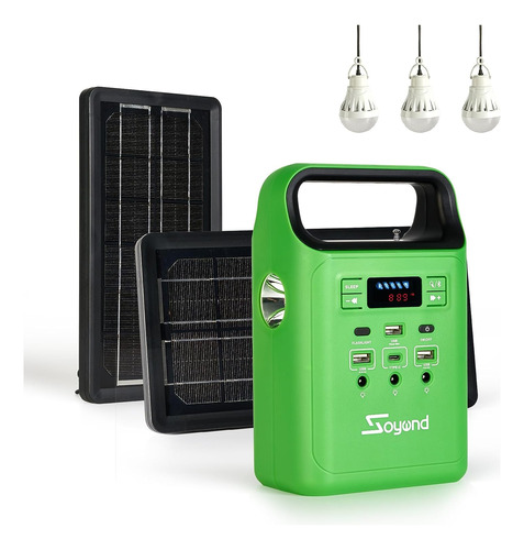 Generador Solar Portátil Con Panel Solar, Generadores De Ene