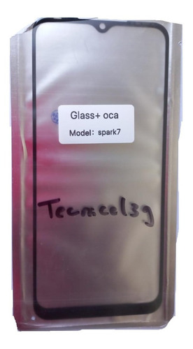 Cristal Vidrio Visor De Tactil Para Tecno Spark 7 