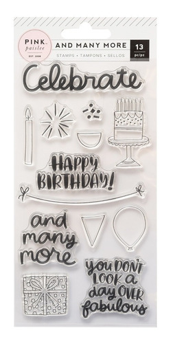 Sello Cumpleaños Fiesta 13pz | Many More Acrylic Clear Stamp