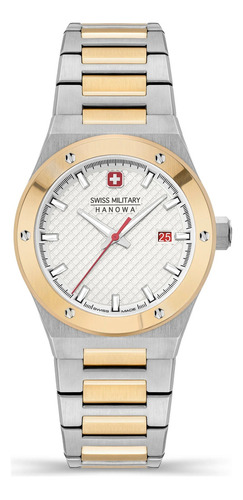 Reloj Swiss Military Smwlh2101860 Para Mujer Cristal Zafiro Color de la malla Plateado/Dorado Color del bisel Dorado Color del fondo Plateado