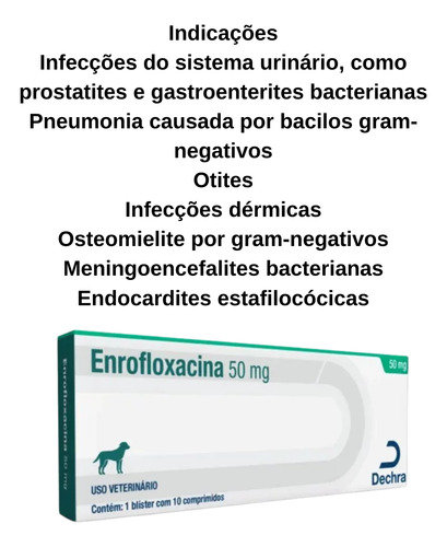 Enrofloxacina 50mg 10 Comprimidos Dechra