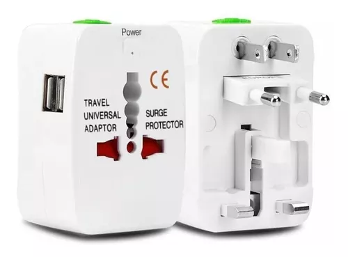 Adaptador Universal Corriente Viaje 2 Usb Usa Arg Londres