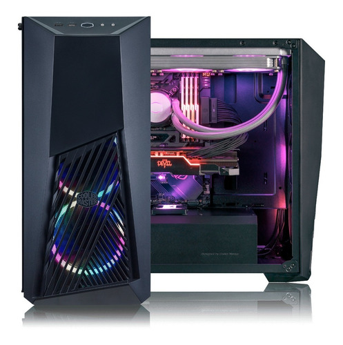 Gabinete para jogadores temperado Cooler Master K501l Argb Atx de 360 mm