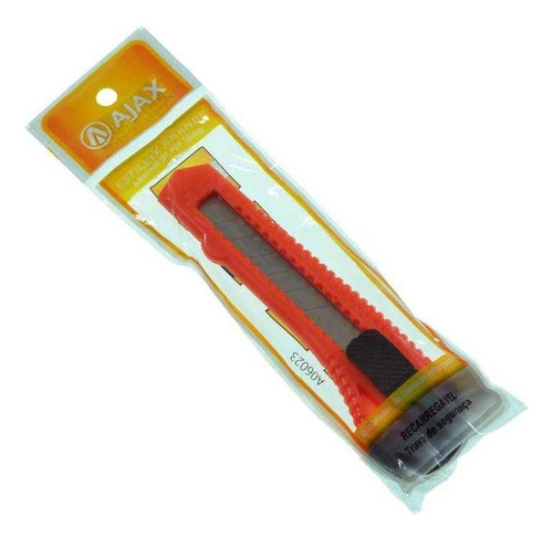 Estilete Plástico Largo 18mm Com Lâmina Ajx