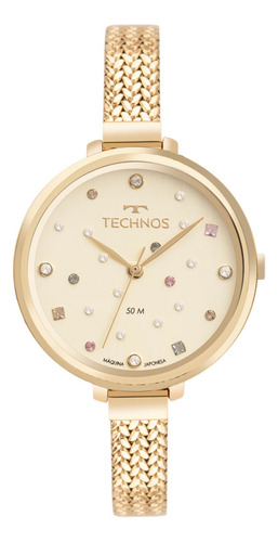 Relógio Technos Feminino Crystal Dourado - 2036msq/1d