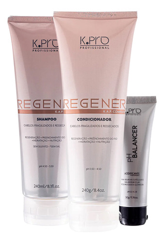 Kit K.pro Professional Regenér Sh Condicionador Acidificante