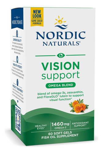 Omega 3 Vision Support | Epa Dha | 60 Caps | Nordic Naturals