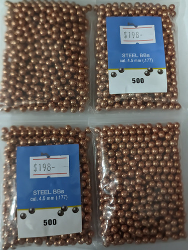 Chumbos Esféricos Bb 4.5mm Dorados X 500