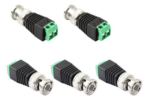 Conector Bnc 2 Terminal Tornillo Sin Soldadura Adaptador