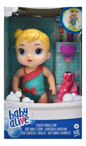 Baby Alive Bebe Chapoteos Y Abrazos Rubia 26cm Hasbro Cd