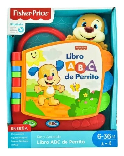 Fisher Price Rie Y Aprende Libro Abc De Perrito Dlh74 Pg