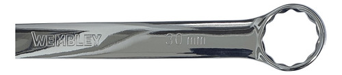 Llave Combinada Cromada 30 Mm Wembley Profesional Cr-v 7951 Color Gris