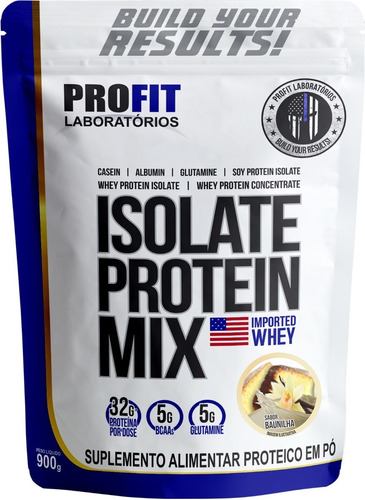 Whey Protein Isolado Mix Refil 900g Profit Mp Importada F