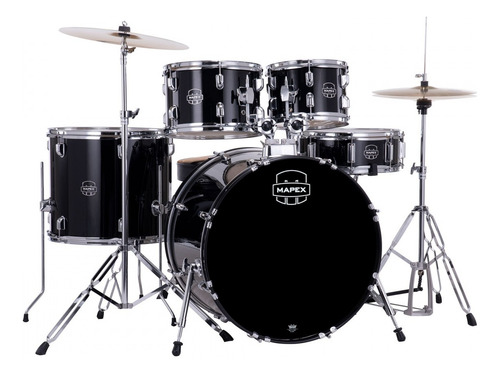 Set Bateria Mapex Comet Black + Asiento + Platillos