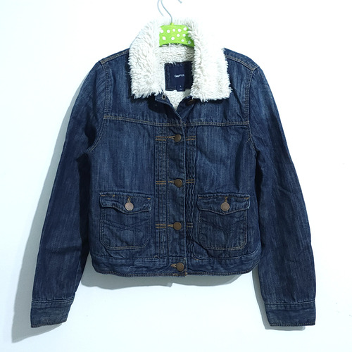 Campera Jean Con Abrigo Gap Kids Talle L