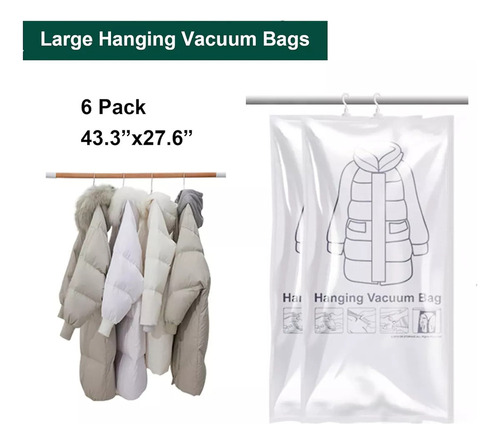 W Mm Bolsas De Almacenamiento Al Vacío Para Colgar Ropa, 6
