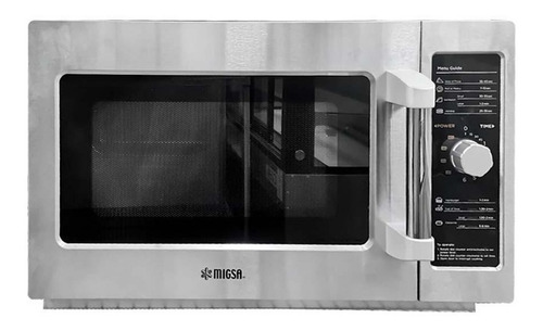 Imagen 1 de 1 de Microondas industrial Migsa MC12A acero inoxidable 34L 120V