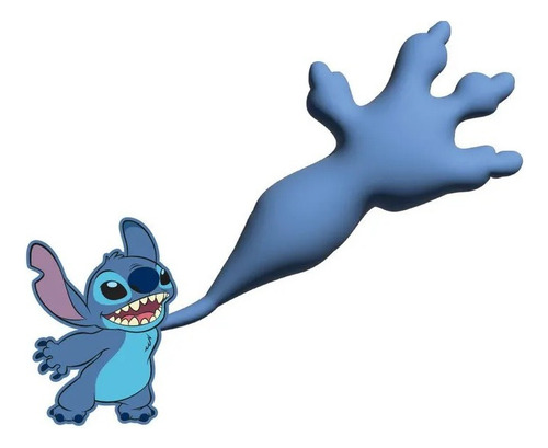 Brinquedo Stitch Estica E Gruda Cor Azul