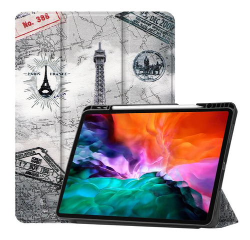 Funda Piel Con Dibujos Colores Compatible Con iPad Pro 12.9 