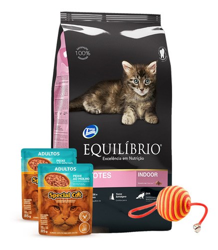 Imagen 1 de 3 de Alimento Equilibrio Gato Cahorros Kitten 7,5kg + Promo!