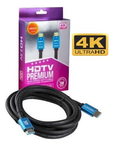 Cable Hdmi 4k 3d Playstation Xbox Ps4 Tv Box Pc Calidad 3m