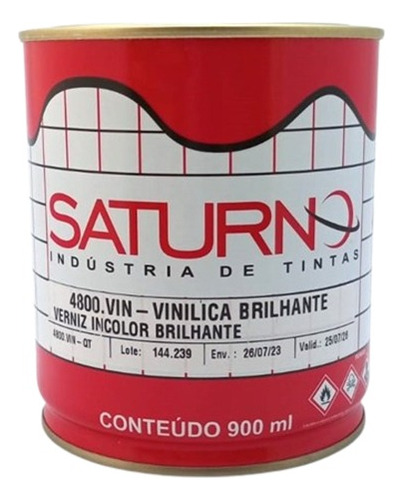 Vinílica Brilhante Verniz Incolor 900ml Saturno 4800.000