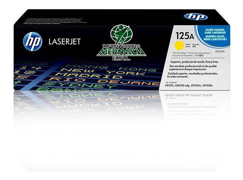 Toner Hp 125a Cb542a Amarillo Color Laserjet Cp1215/1210