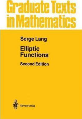 Libro Elliptic Functions - Serge Lang