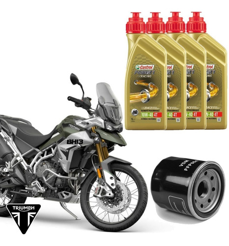 Castrol 10w40 Power Troca Óleo Tiger 900 Vedamotors Ffp004