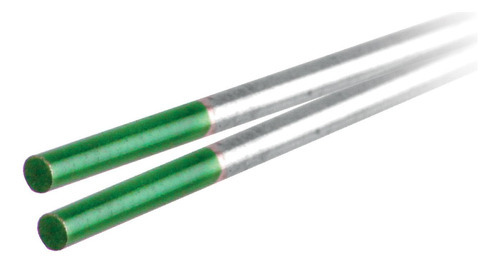 Electrodo De Tungsteno Verde Puro 1/8 X7 (10 Pzs.) Color De La Punta Verde Oscuro