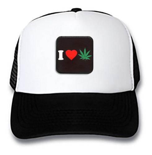 Gorra Gorro Trucker Cannabis Marihuana I Love Can3