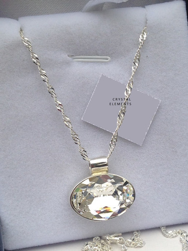 Colgante Round Stone, Fabricado Con Cristales Swarovski