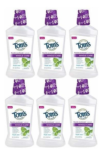 Tom De Maine Total Natural Care Enjuague Bucal, Suave Menta,